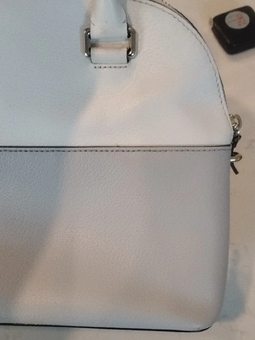 kate spade White Dome Satchel with Detachable Strap